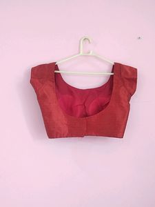 No Flaws Readymade  Padded Maroon Colour Blouse