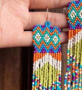 Beaded Fringe Earrings