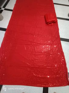 Georgette Squence Embroidered Saree Bollywood