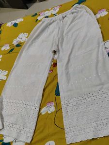 White Chicken Karo Pant Plazo