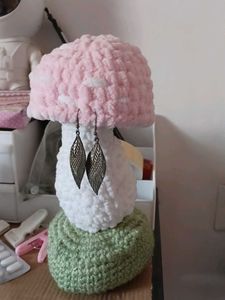 Crochet Mushroom Earing Holder