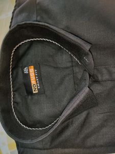 No Fuss Smart Fit Black Full Sleeves Shirt