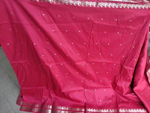 Red Saree  Simple