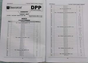 Resonance NEET Booklet &amp; DPPs