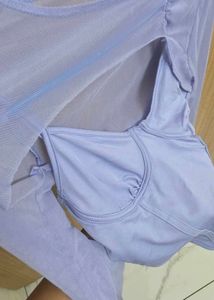 Savana Lavender Layered Crop Top