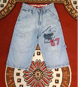 Vintage Jayhawk Cars Denim Shorts