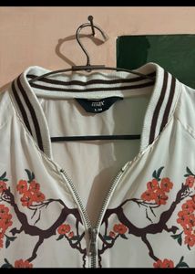 Crepe Jacket With Chinese Design