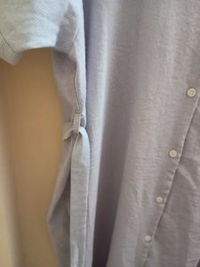 Free Size Striped Cotton Shirt Dress