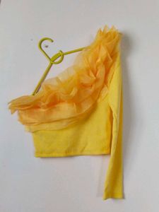 Yellow One Shoulder Top