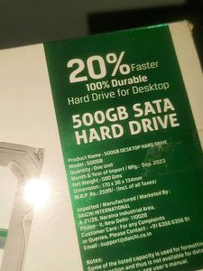 DAICHI 500 GB Surveillance Hardisk Brand New