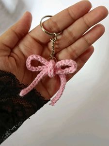 Crochet Bow Keychain
