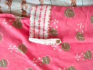 Pink Floral Print Short Kurti