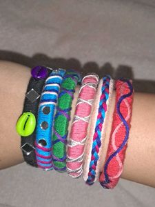 Colorful Thread Bangles For Navratri
