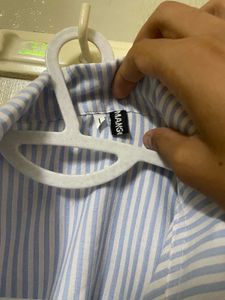 Trendy Lined Blue Shirt