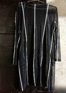 Striped Sheer Cover-Up