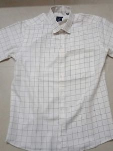 Checked White Shirt