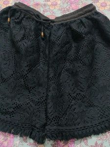Lace Black Shorts