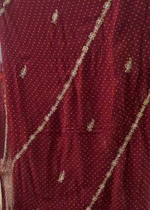 Embroidered Maroon Fabric