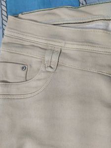 Beige Colour Jeans