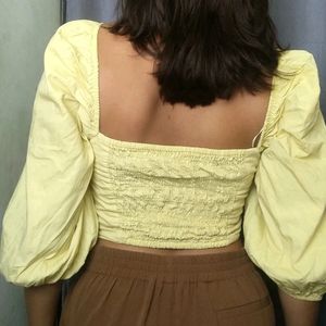 Bershka Yellow Summer Top