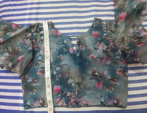 Floral Flutter Sleeve Blouse