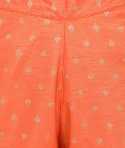 Orange Banarasi Print Kurti