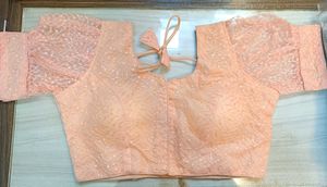 Peach Embroidered Blouse