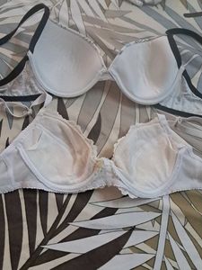 Combo Of Five Imported Fabric Bra  N Padded  Panty
