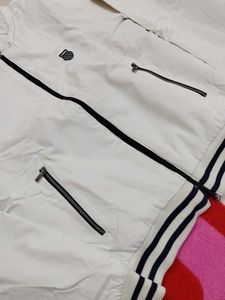 K-Swiss White Striped Jacket