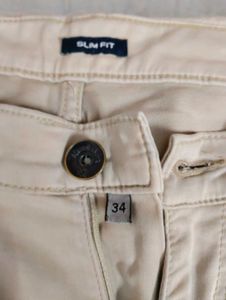 Beige Straight Leg Pants