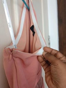 Peach One-Shoulder Dress