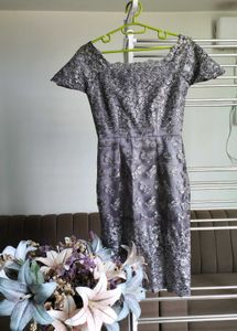 Grey Lace Dress