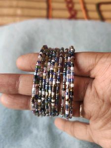 Set Of 3 Spring Type Plastic Bangles