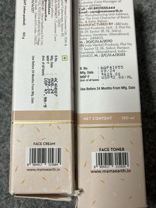 Mamaearth Rice Water Toner + Face Cream