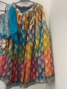 Multi Color Blocked Sequin Lehanga