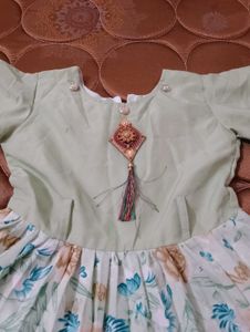 Girls Floral Dress with Pendant