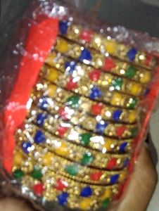Colorful Beaded Bangle Set