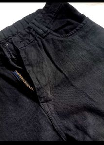 High Waist Straight Roadster Branded Black Jeans
