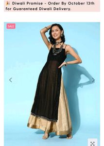Elegant Black Slip kurti