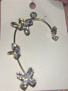 Crystal Butterfly Ear Cuff