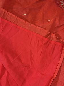 Elegant peach /Reddish Kurta With freebie