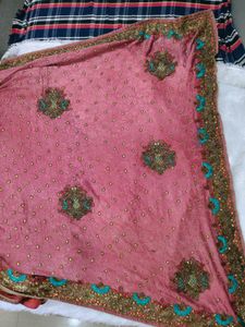 Gorgeous Pink Embellished Saree