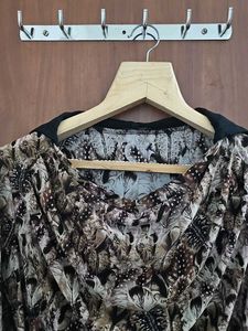 Feather Print Top