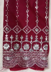 Never Used New Silver Foil Printed Fancy Saree🌹🌹