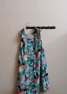 Floral Print Sundress with Tie Straps