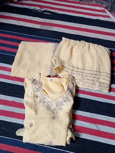 Plazzo Kurta Set With Dupatta