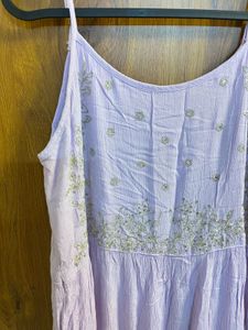 Lilac Embroidered Dress