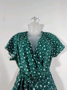 Green Floral Print Jumpsuit