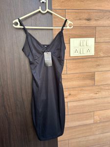 Black Slip Dress - Shein