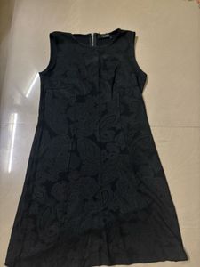Elegant Black Paisley Dress